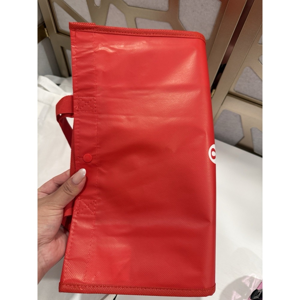 New Lululemon Reusable Button Large Tote Shopper Shopping Bag Lot 3 White & Red - Picture 2 of 8